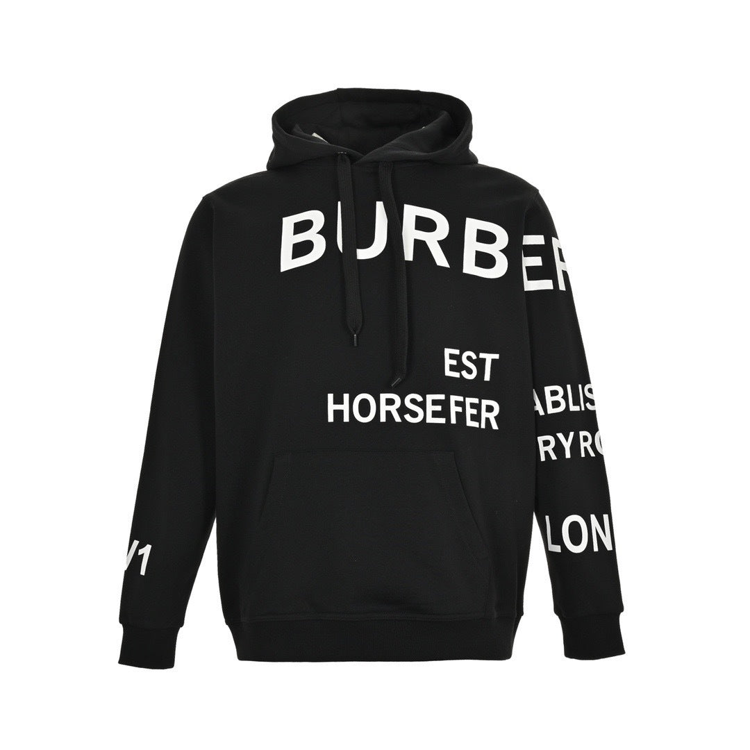 Burberry thick rubber letter print hooded sweatshirt