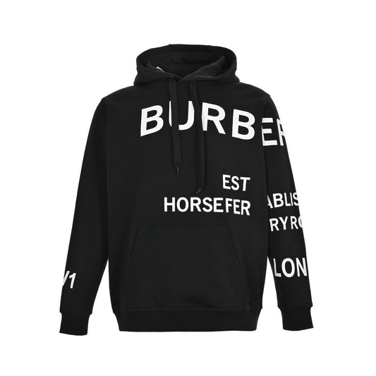 Burberry thick rubber letter print hooded sweatshirt