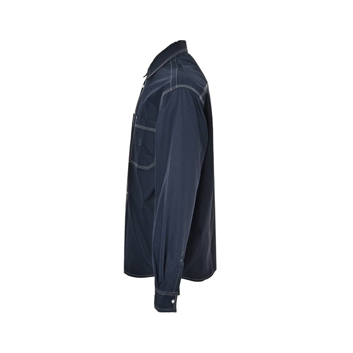 Fendi 26Fw FF embroidered topstitch shirt jacket