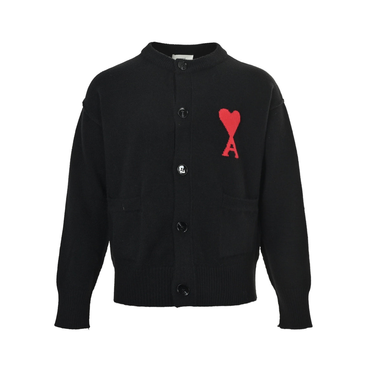 Ami love jacquard cardigan sweater