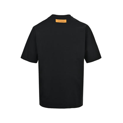Louis Vuitton graffiti large logo printed short sleeves