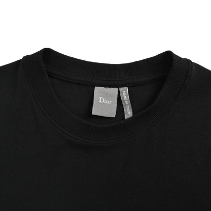 Dior 26ss small logo embroidered knitted short sleeves