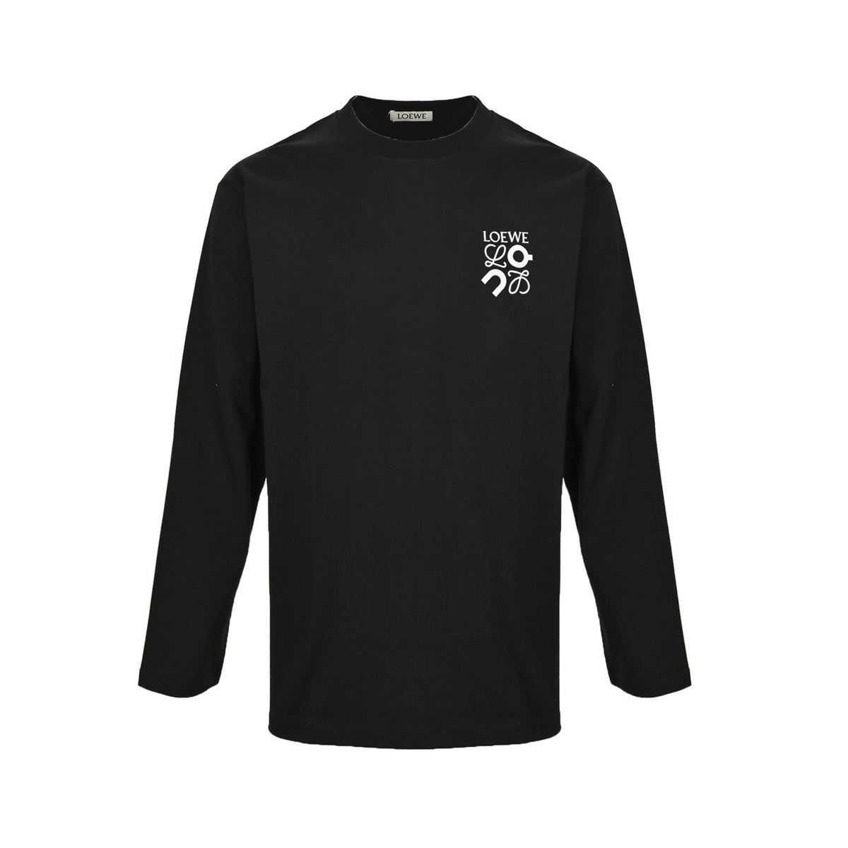 Loewe/Luo Yiwei 25Fw ON Angrun joint logo laminated long-sleeved T-shirt