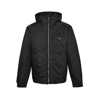 Prada 26ss chest zipper pocket hooded thin jacket