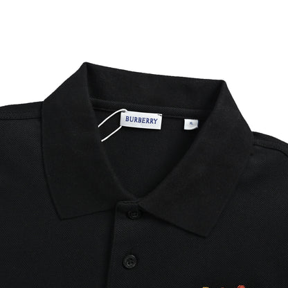 Burberry Embroidered Colorful Knight War Horse Polo Short Sleeve