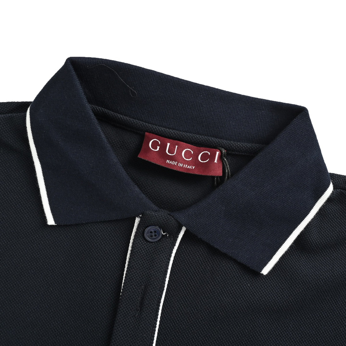 Gucci 25ss embroidered letter small label Polo short sleeves