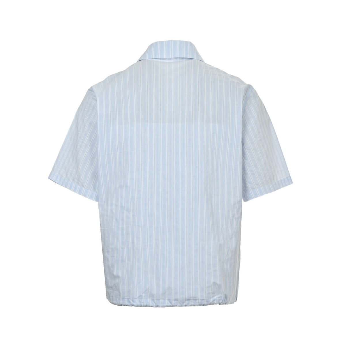 Dior 24ss small logo embroidered half-zip striped short-sleeved shirt