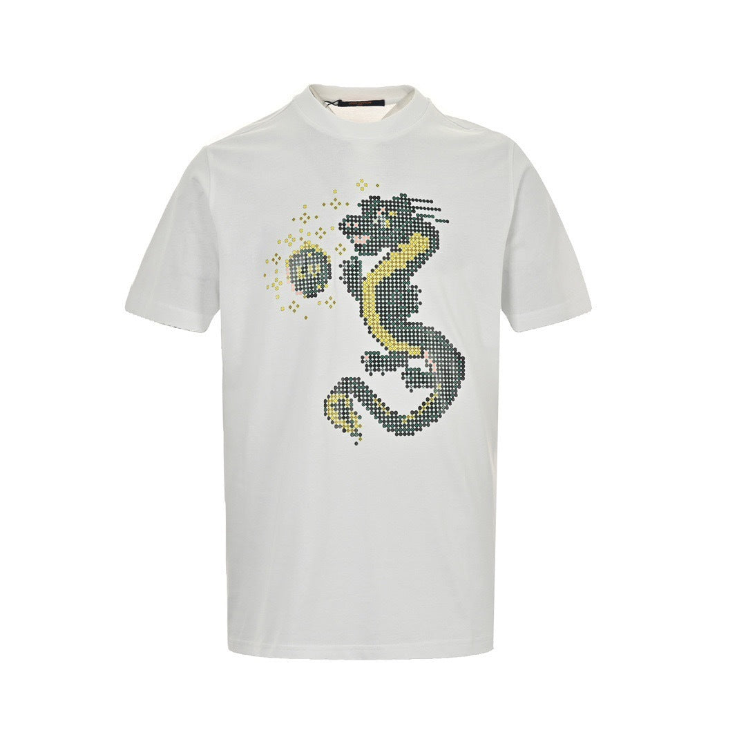 Louis Vuitton 24ss Year of the Dragon Series Mosaic Dragon Print Short Sleeve