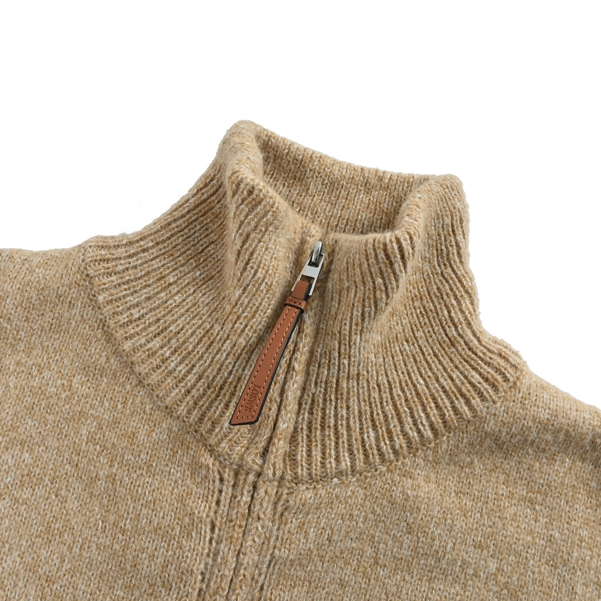 Loewe/Luo Yiwei turtleneck zipper sweater jacket with jacquard back logo