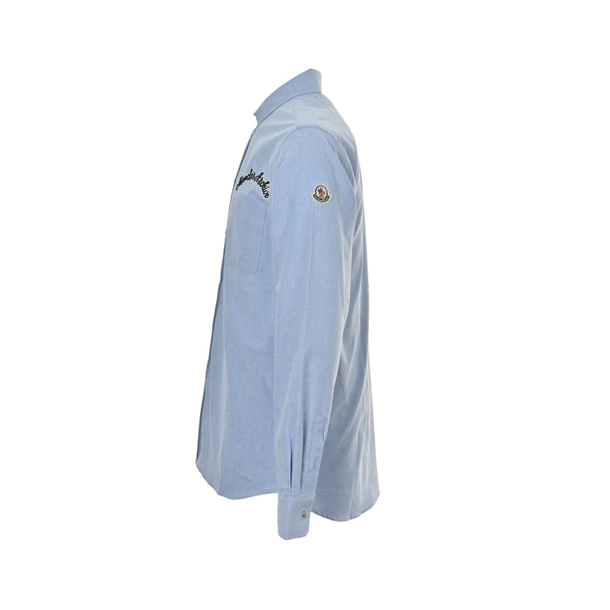 Moncler/Mask 25Fw Signature Logo Embroidered Oxford Shirt