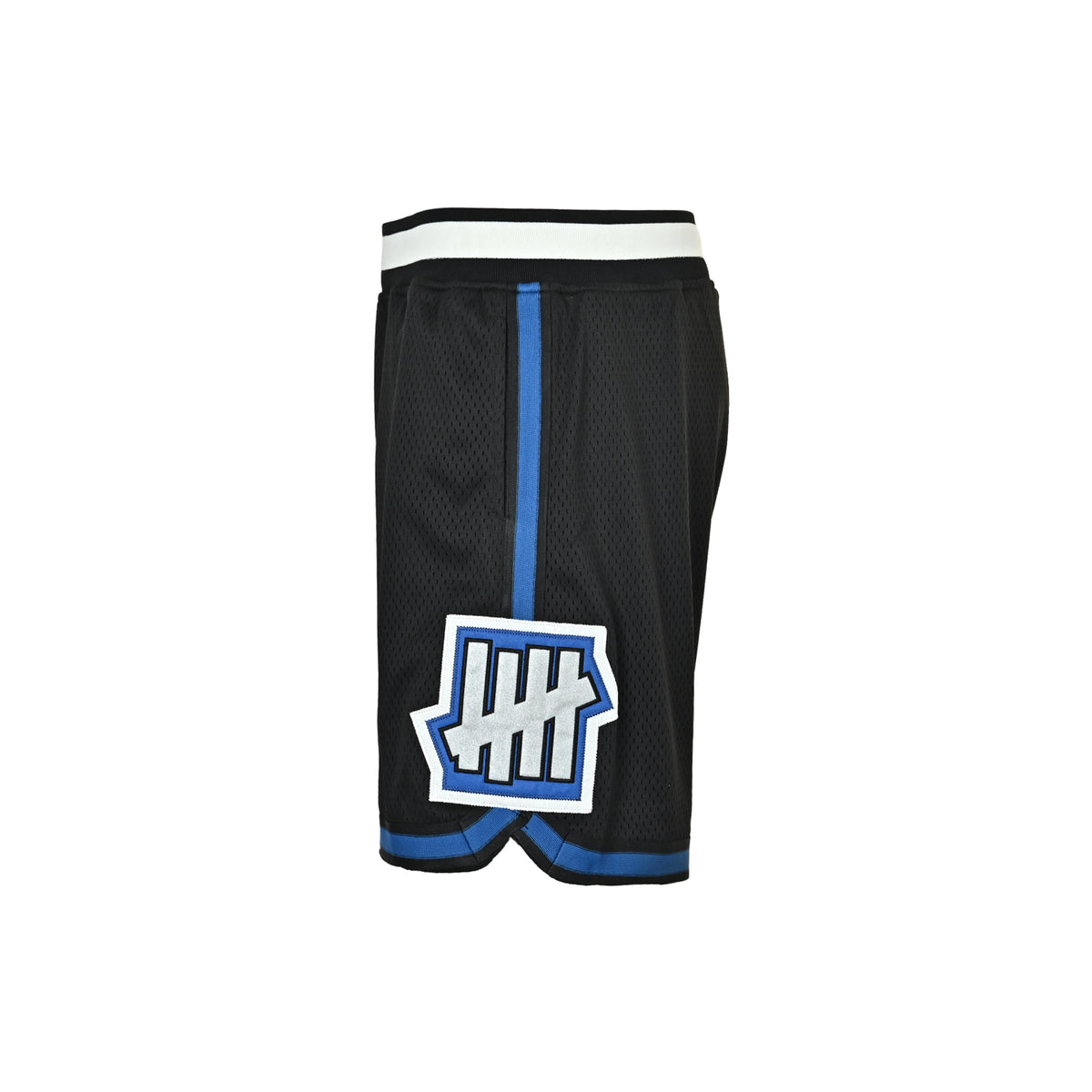 UNDEFEATED Five Stripes Contrast Mesh Embroidered Logo Shorts