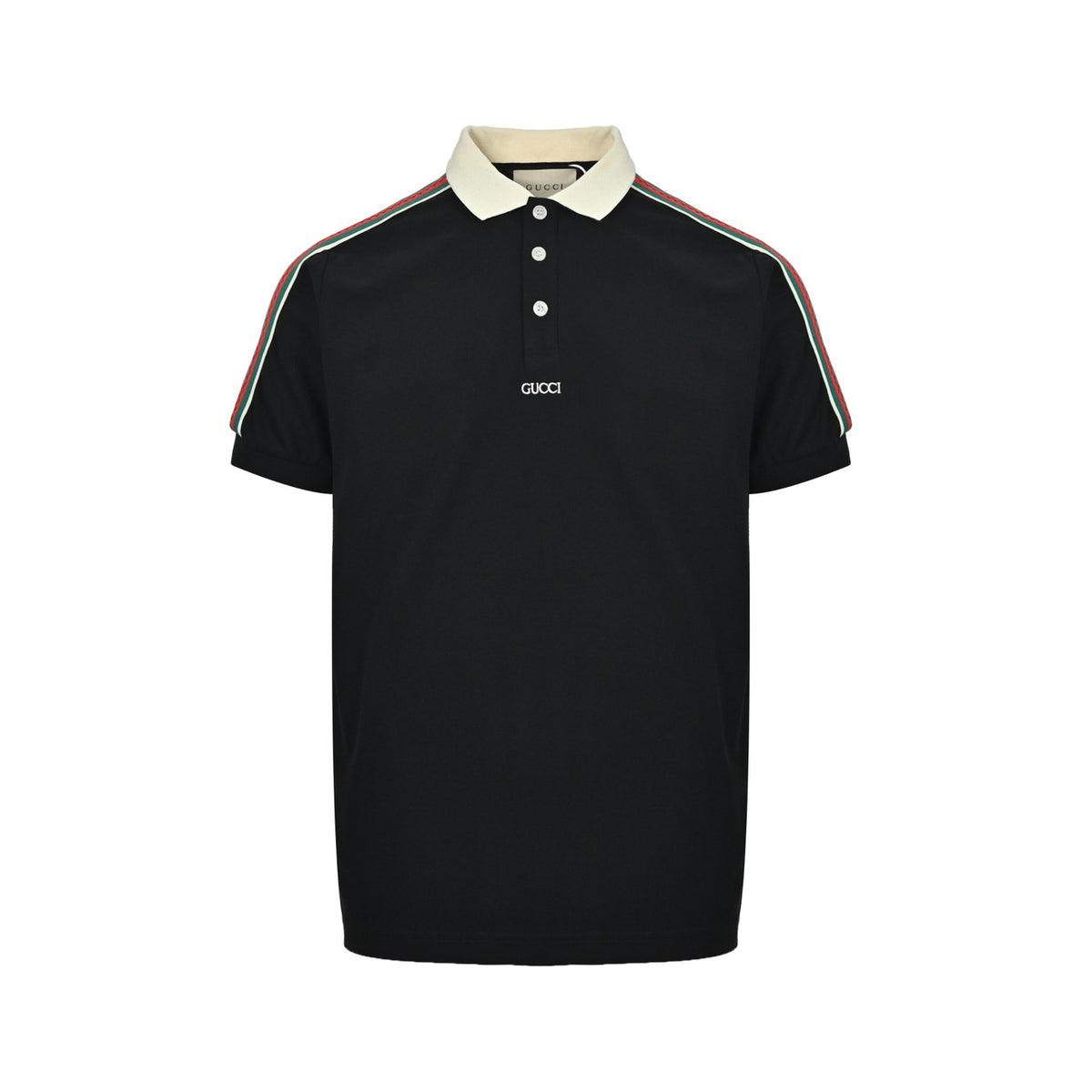Gucci 26ss red and green webbing Polo short sleeves
