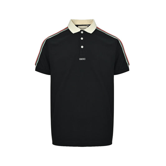 Gucci 26ss red and green webbing Polo short sleeves