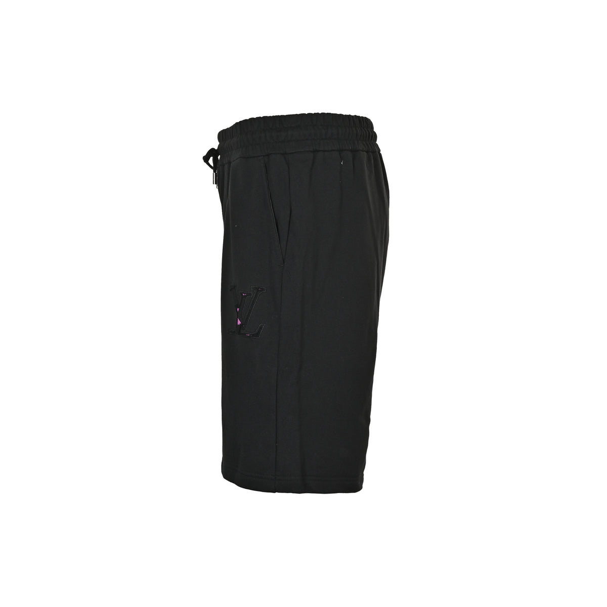 Louis Vuitton laser cut patch logo shorts