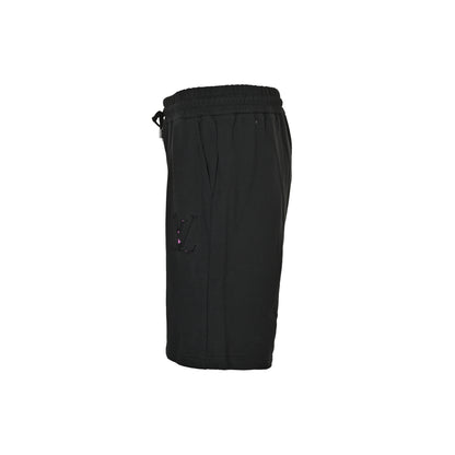 Louis Vuitton laser cut patch logo shorts