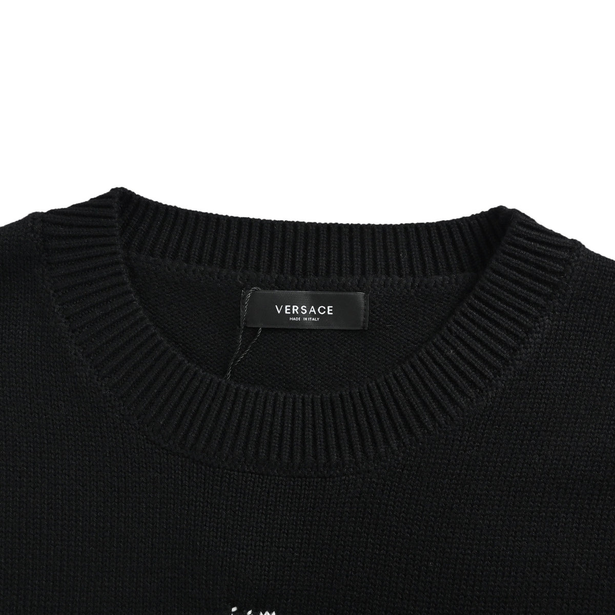 VERSACE logo jacquard knitted sweater
