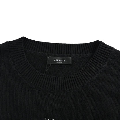 VERSACE logo jacquard knitted sweater