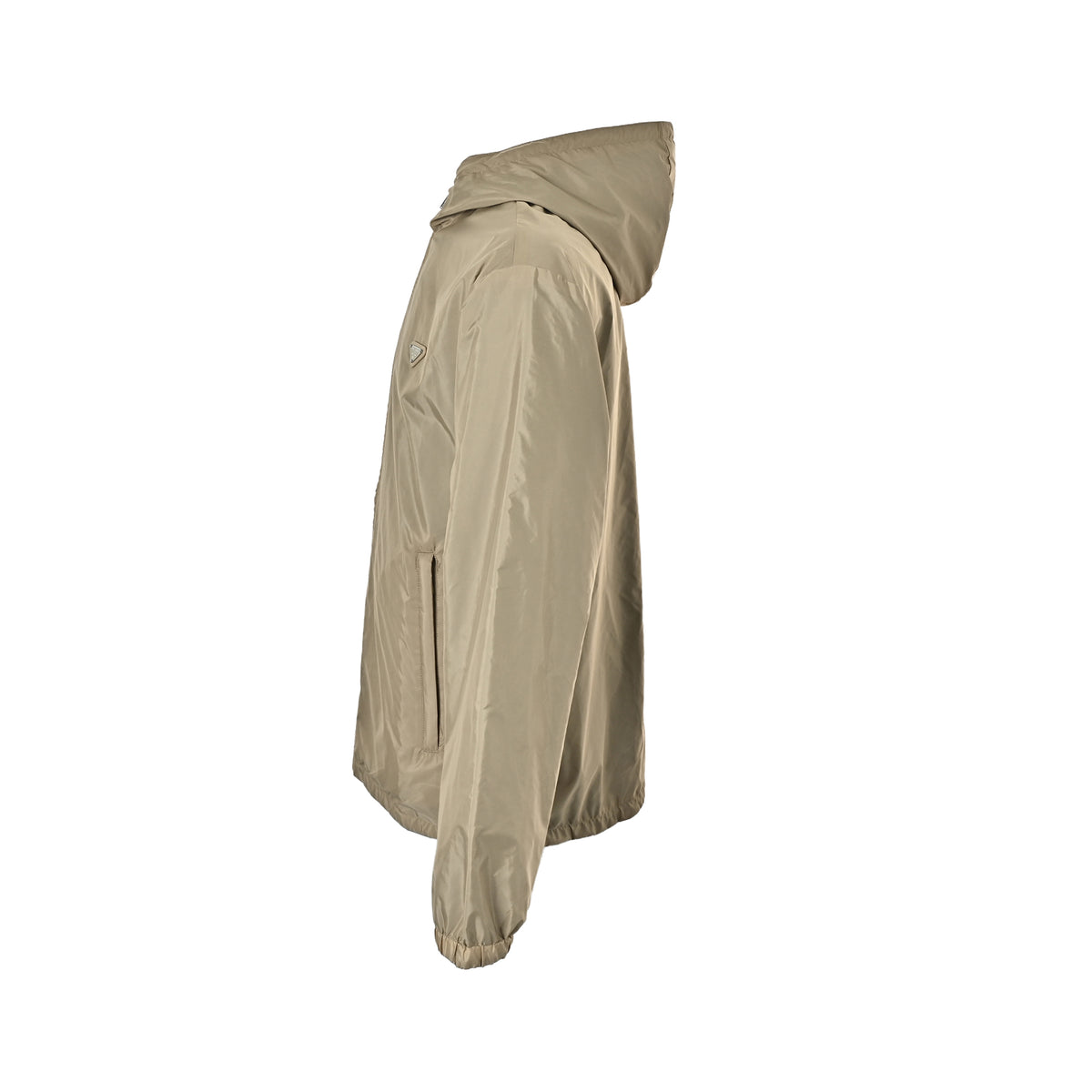 Prada triangle logo reversible hooded jacket