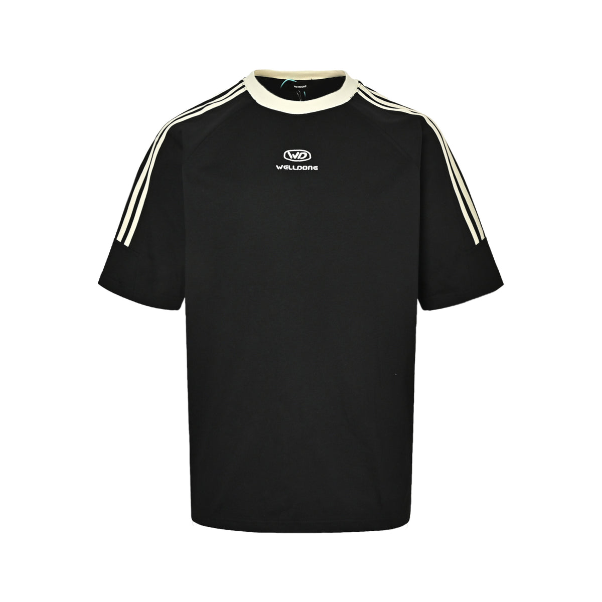 We11 Done ins style three stripes embroidered short sleeves