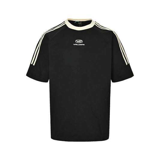 We11 Done ins style three stripes embroidered short sleeves