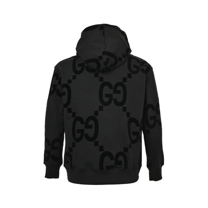 Gucci 24Fw Double G flocking print suit hooded sweatshirt