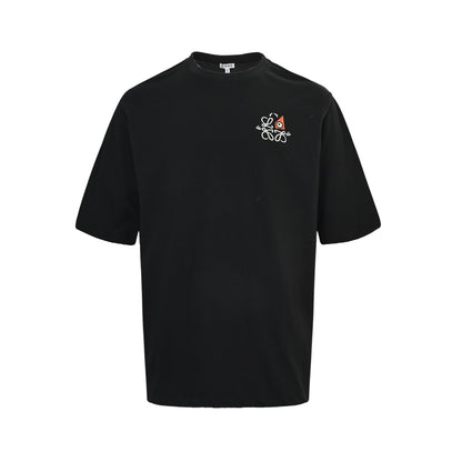 Loewe & LOUIS WAIN joint geometric small eyes embroidered short sleeves