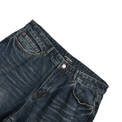 Balenciaga 25ss retro washed blue slightly flared jeans