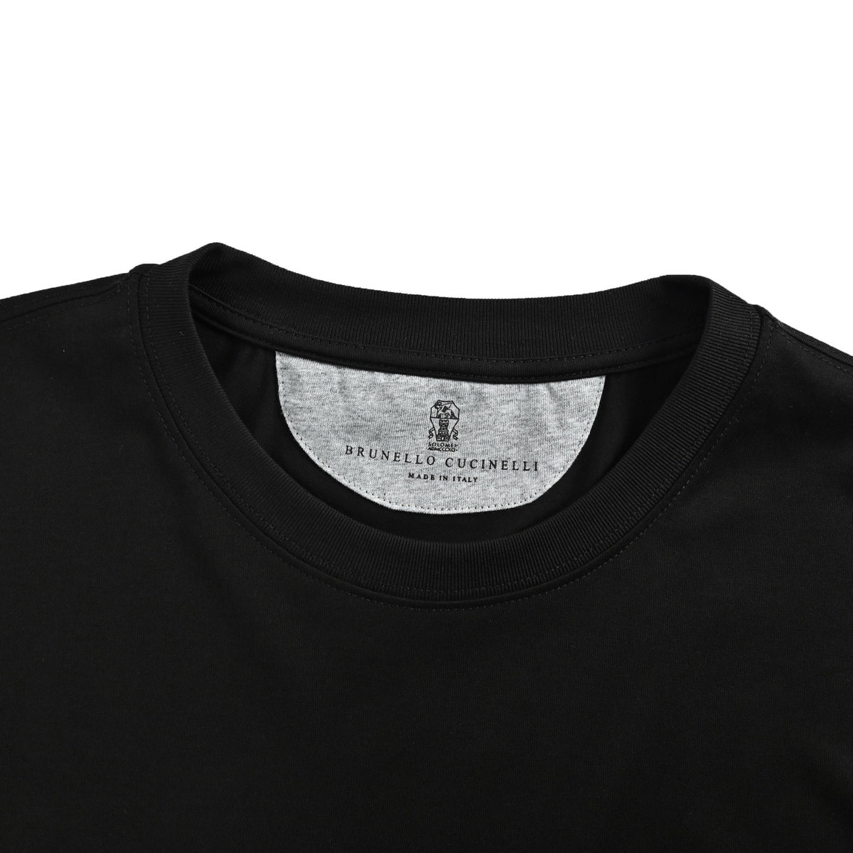 BRUNELLO CUCINELLI/BC two-color small embroidery short sleeves