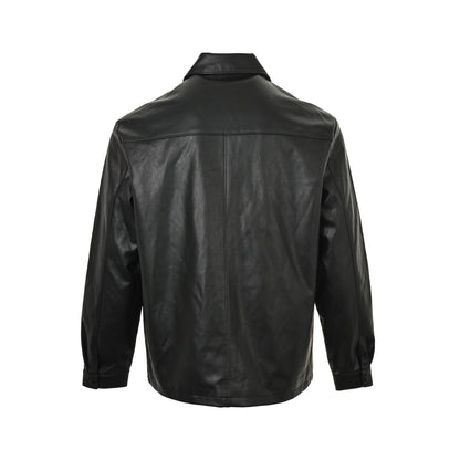 Prada triangle standard single-breasted leather jacket jacket