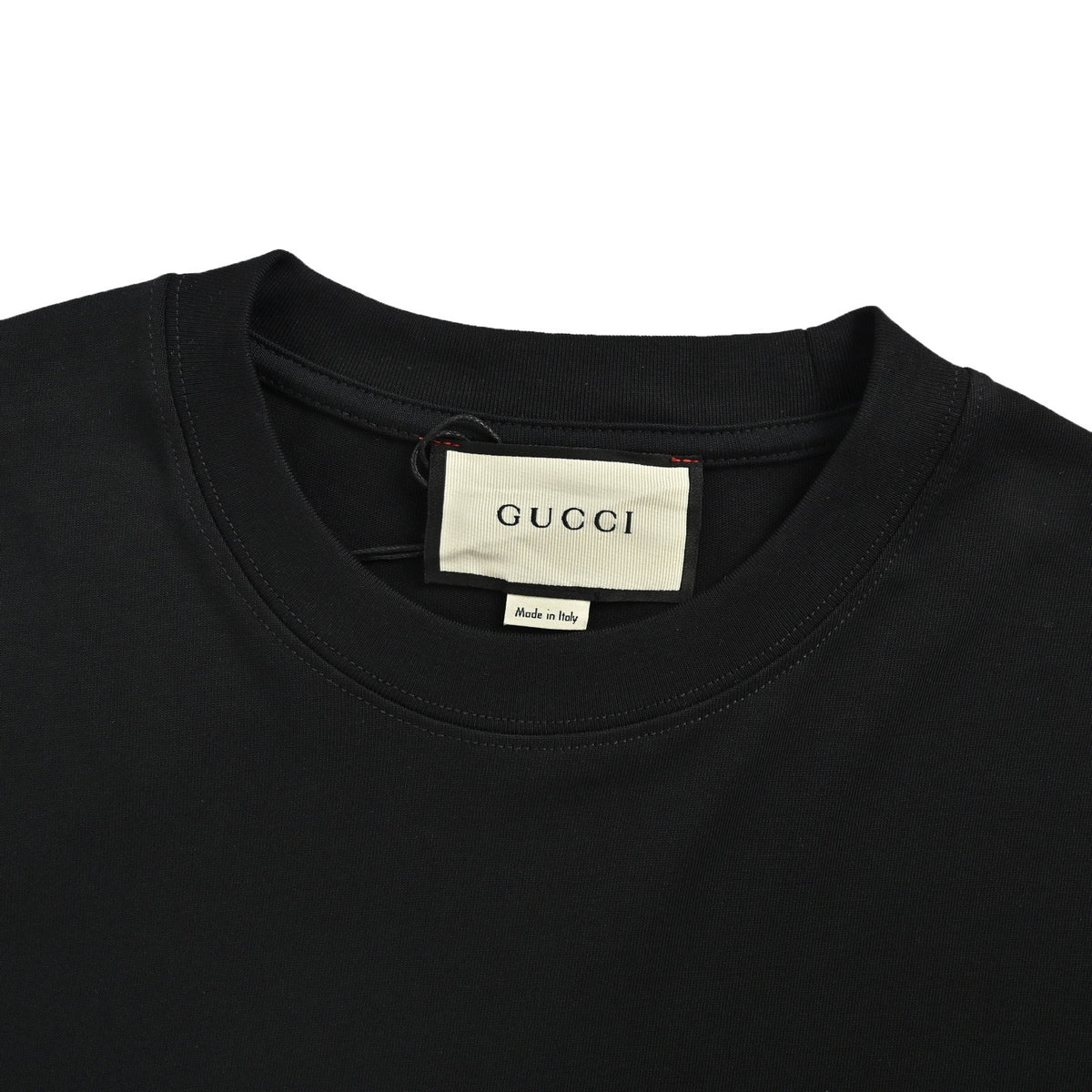 Gucci & Balenciaga short sleeves with mottled letter print on the hem