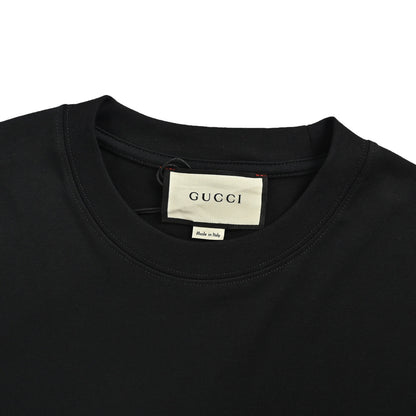 Gucci & Balenciaga short sleeves with mottled letter print on the hem