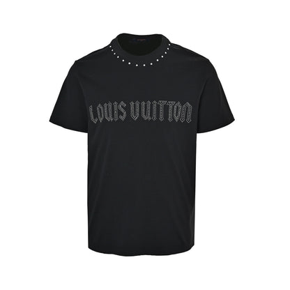 Louis Vuitton 26ss rivet letter logo short sleeves