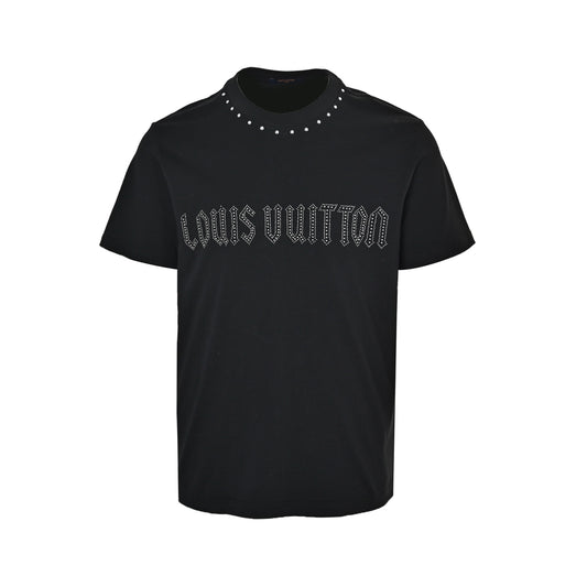 Louis Vuitton 26ss rivet letter logo short sleeves