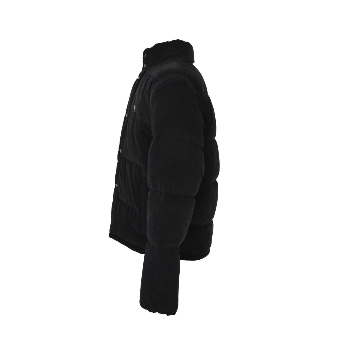 Prada 25Fw triangle logo detachable corduroy stand collar down jacket