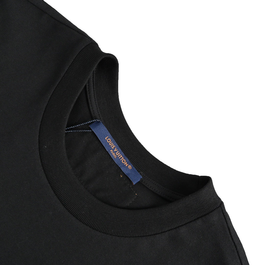Louis Vuitton 22ss fake pocket letter printed short sleeves