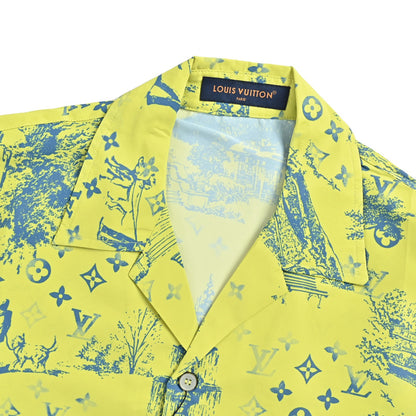 Louis Vuitton City Park Mulberry Silk Suit Short-Sleeved Shirt