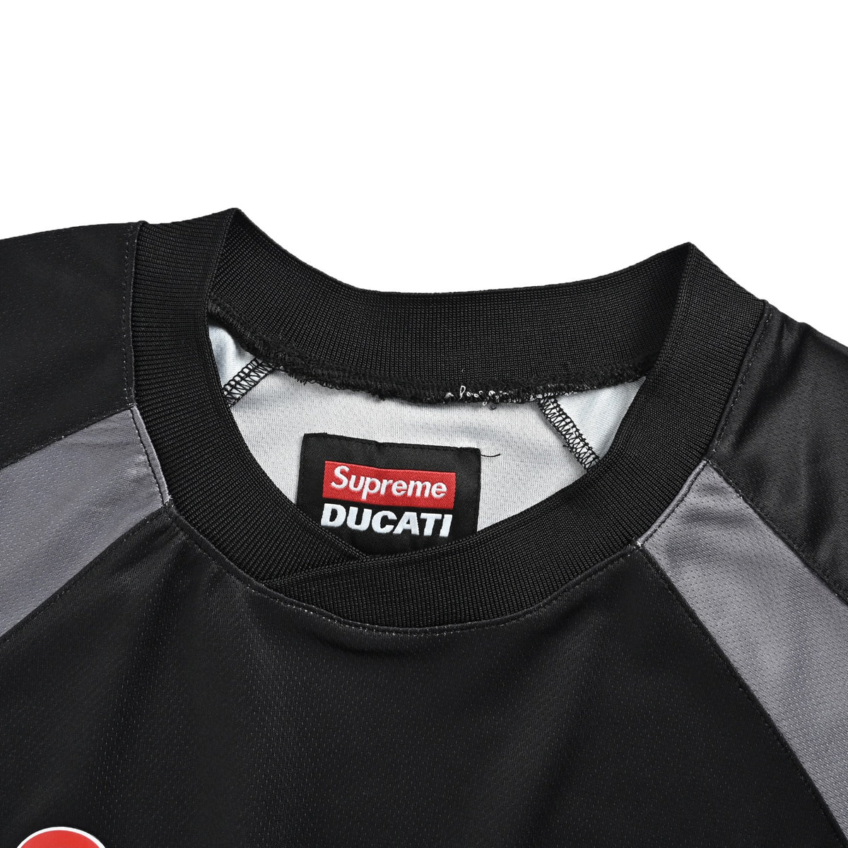 Supreme Ducati co-branded silicone laminated lettering jersey short sleeves