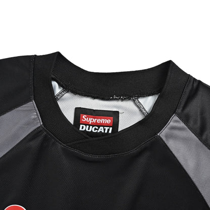 Supreme Ducati co-branded silicone laminated lettering jersey short sleeves