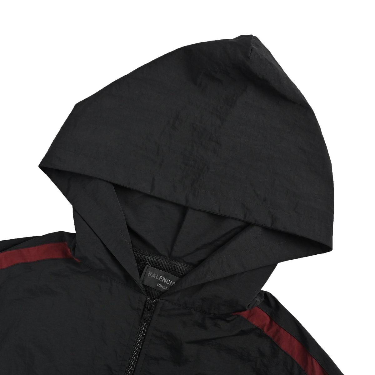 Balenciaga 3M black and red stitching embroidered hooded sports jacket