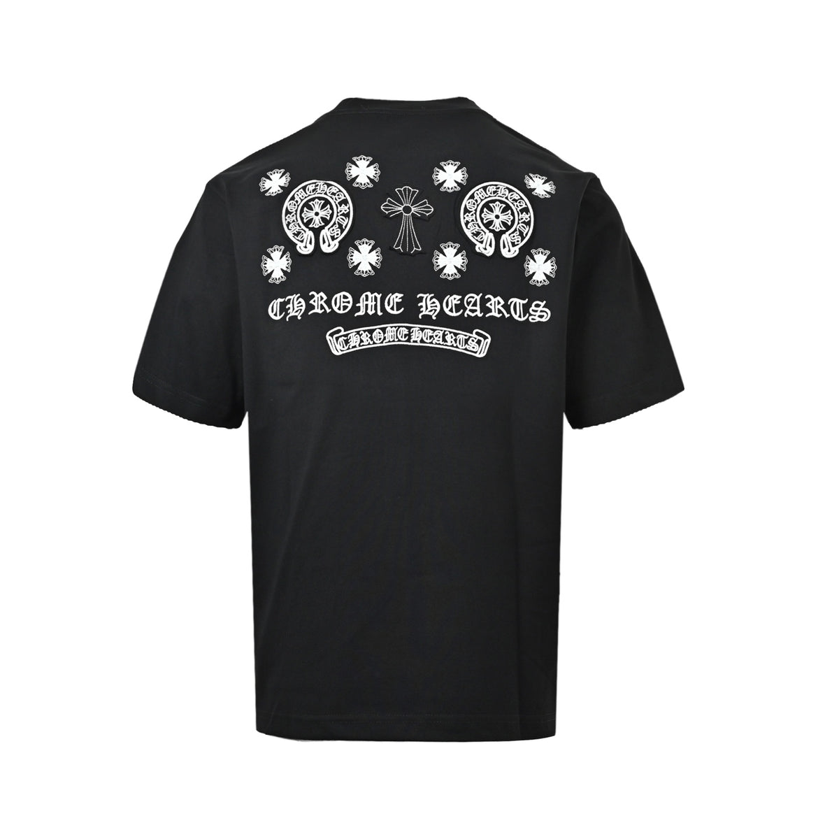 Chrome Hearts back logo patch embroidered round neck short sleeves