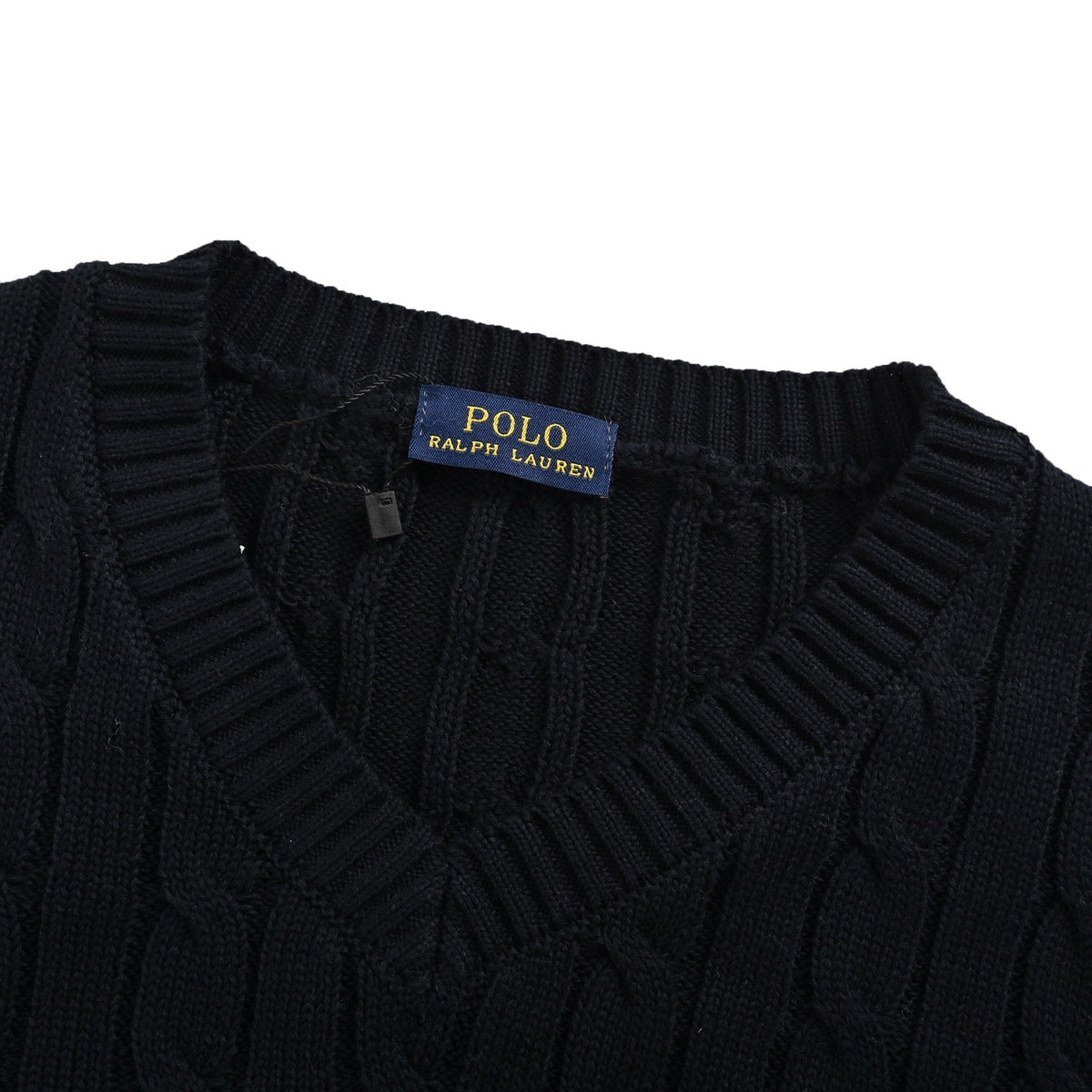 RALPH LAUREN 24Fw women's cable V-neck sweater