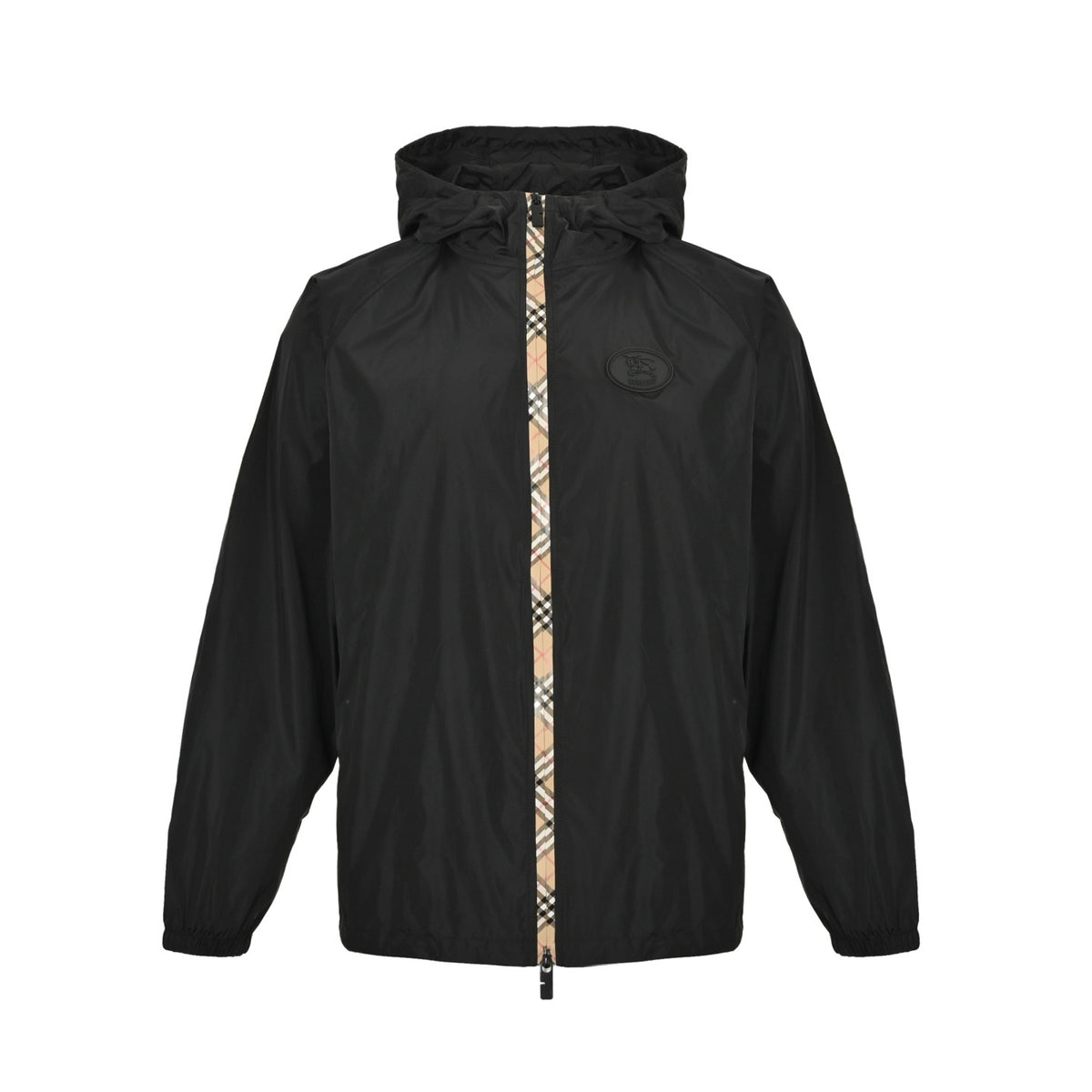 Burberry 25Fw plaid plaid nylon hooded jacket