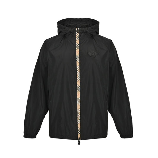 Burberry 25Fw plaid plaid nylon hooded jacket