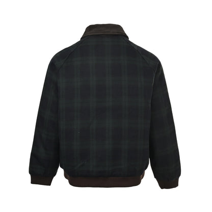 MiuMiu/Miu Miu Green Check Corduroy Collar Twill Jacket