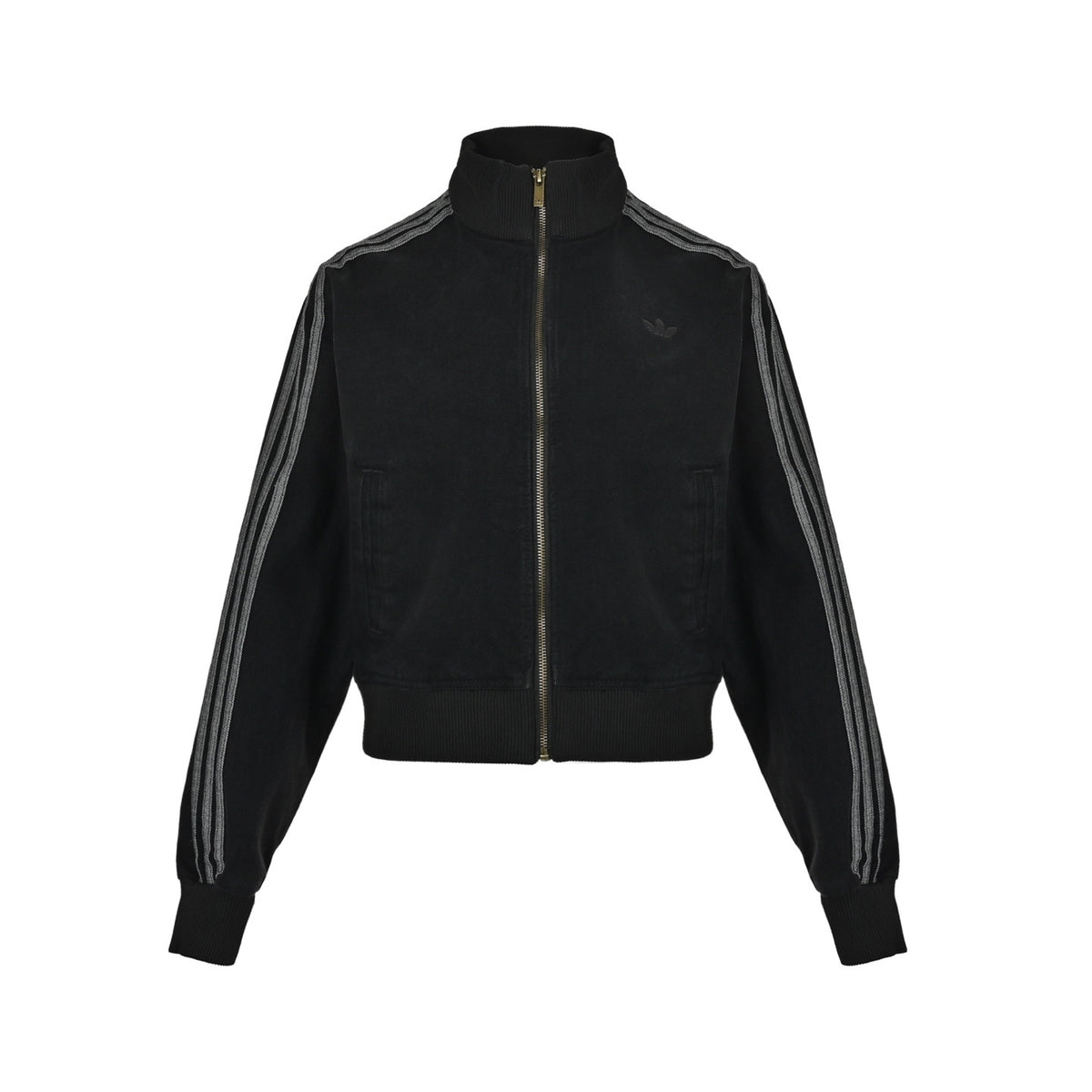 Adidas women's clover three-bar denim jacket