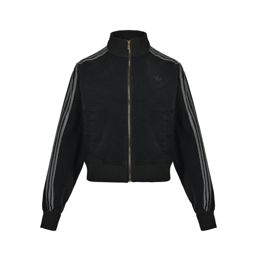 Adidas women's clover three-bar denim jacket
