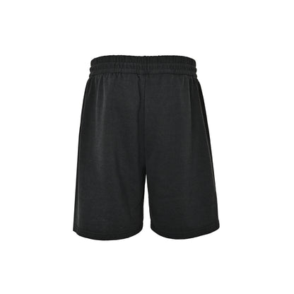 Chrome Hearts washed distressed horseshoe patch shorts