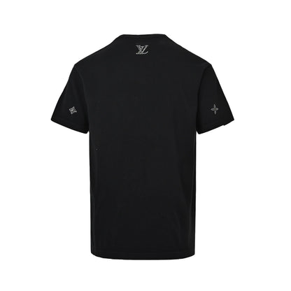 Louis Vuitton 26ss presbyopia hot diamond knitted short sleeves