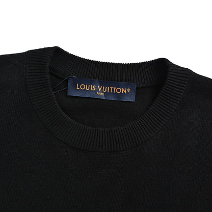 Louis Vuitton 26ss presbyopia hot diamond knitted short sleeves