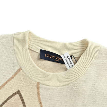 Louis Vuitton presbyopia four-leaf clover jacquard knitted short sleeves